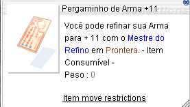Pergaminho de Arma +11